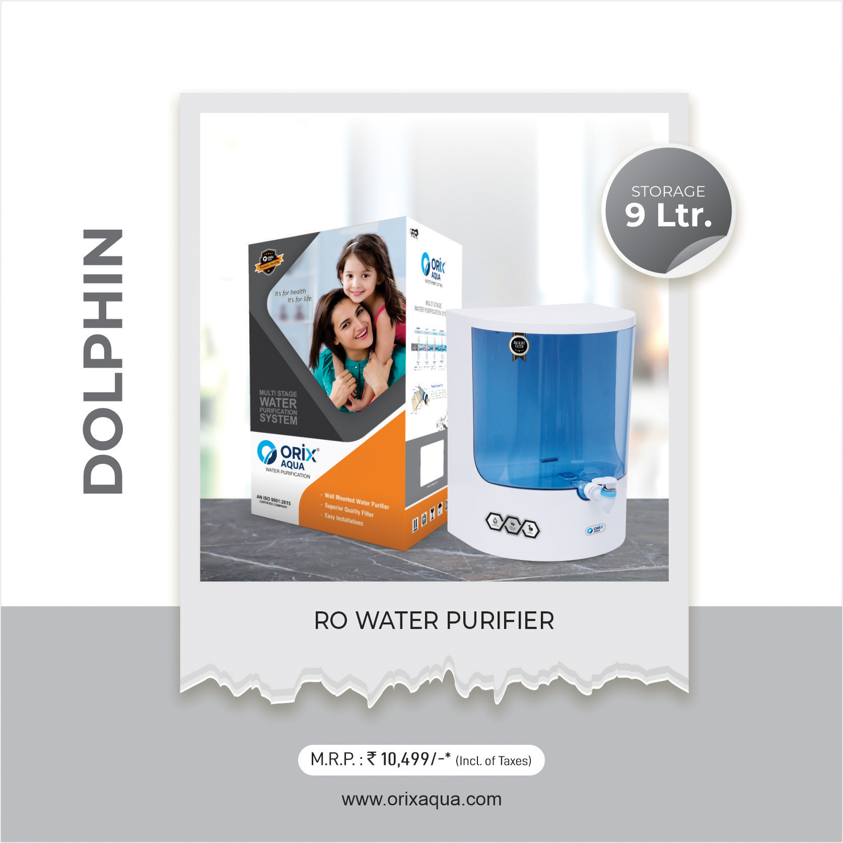 ORIX Dolphin RO+Alkaline Water Purifier — Authorized Dealer Royal Aqua Thalassery