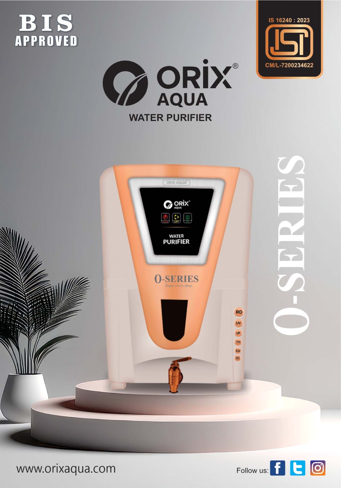ORIX O-Series RO+Alkaline Water Purifier — Royal Aqua Thalassery, Kannur